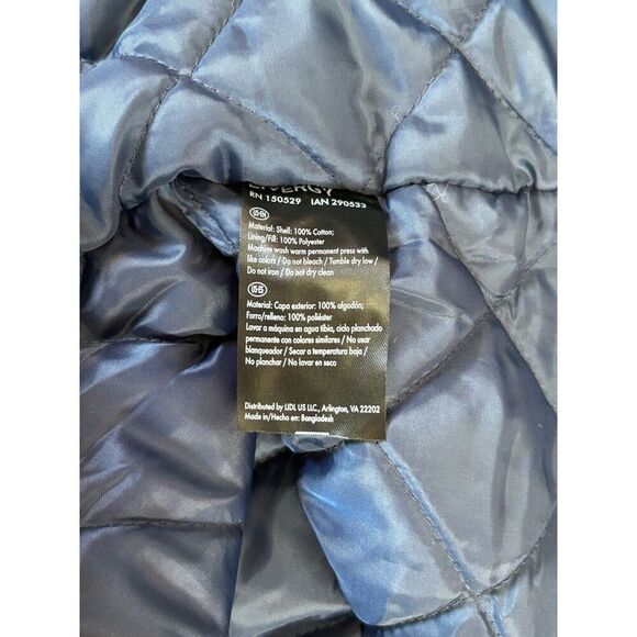 Livergy Urban Denim Hooded Coat Men’s Size 44 Blue Padded Jacket Winter - Picture 6 of 10